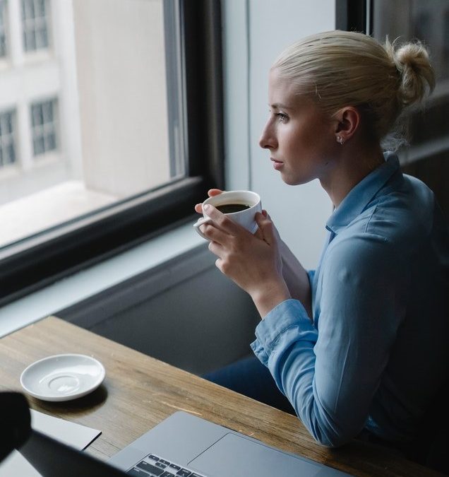 Business woman thinking