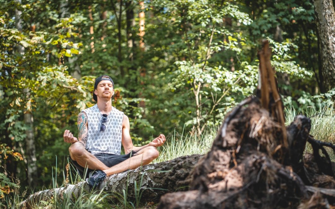 Man meditating